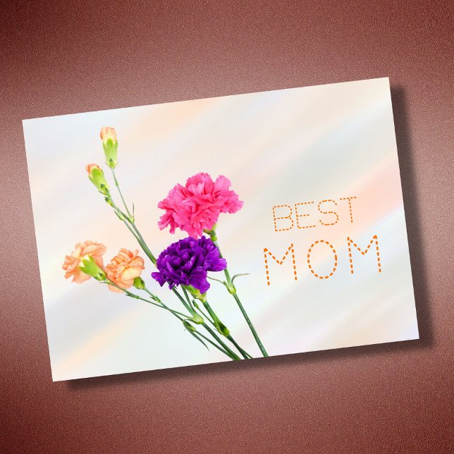 Bästa Mamma-blommigten för mamma någonsin-pastelle Kort (Skapare uppladdad)