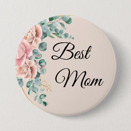 Bästa mamma-blommigtens rosa knapp