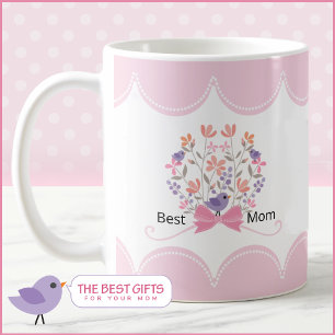 Bästa mamma blomsterbukett Anpassningsbar mors dag Kaffemugg