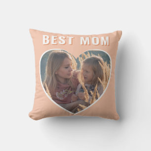 Bästa Mamma Cute Heart Photo Mor's Day Kudde