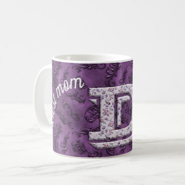 Bästa mamma D Kaffemugg (Framsida vänster)