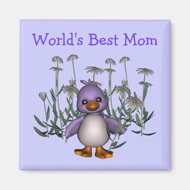 Bästa Mamma-Daisyn för nödfåglar - blomma Magnet (Framsidan)