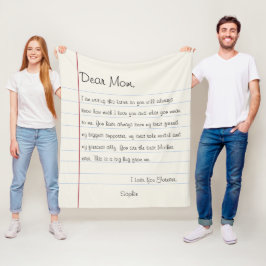 Bästa Mamma-dator Brev Bästa Mamma Mors dag Fleecefilt