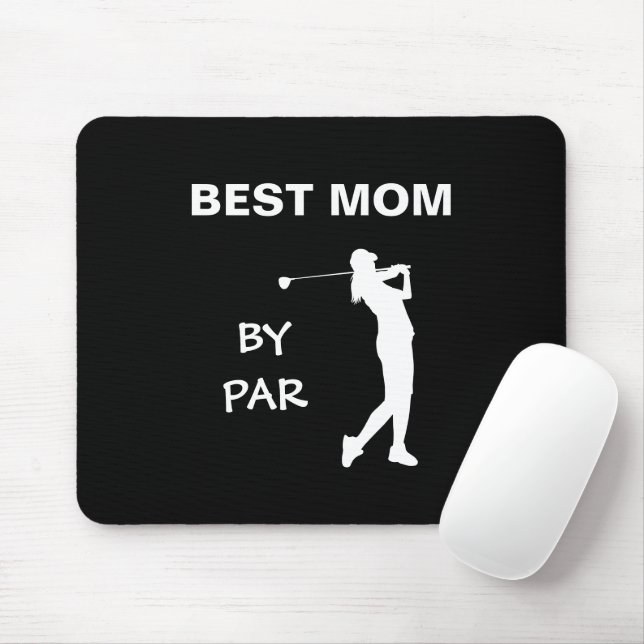 Bästa Mamma efter Par Golf Mamma Golfer Pun Mors d Musmatta (Med mus)