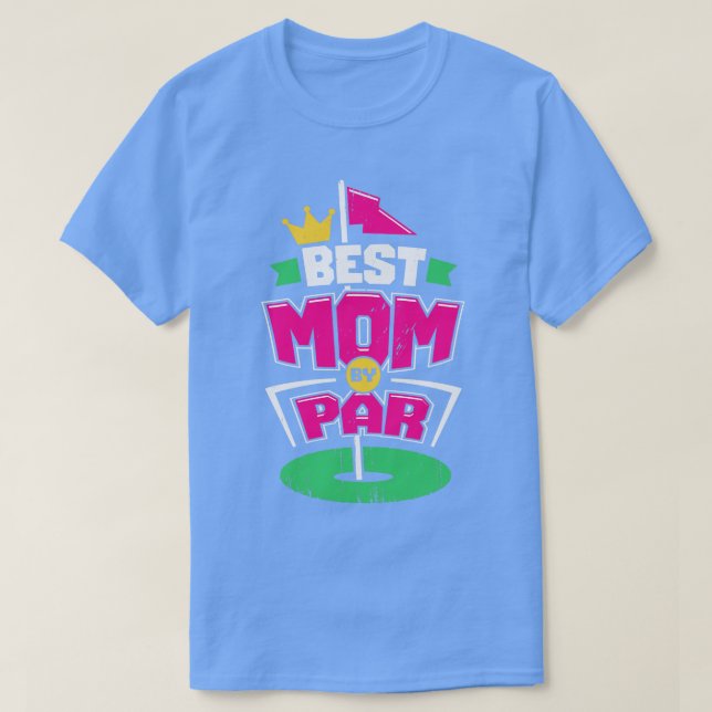 Bästa Mamma efter Par Golfing Mor Gift T Shirt (Design framsida)