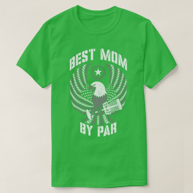 Bästa Mamma efter paragraf Golf Mors dag USA flagg T Shirt (Design framsida)