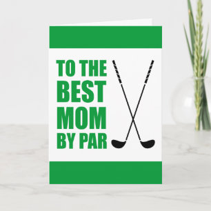 Bästa Mamma efter pars Golf Birthday Kort