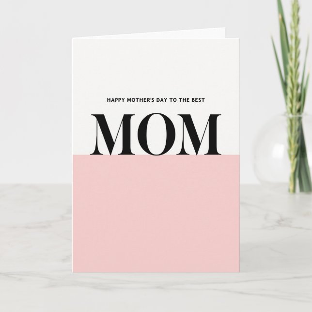 Bästa mamma Elegant korttyp Kort (Framsida)