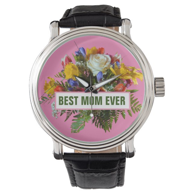 BÄSTA MAMMA EVER MORS DAG GIFT ARMBANDSUR (Framsida)
