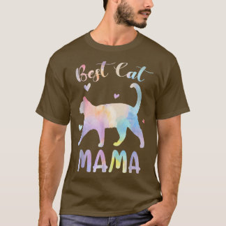 Bästa Mamma-färgade katter Mamma-gåvor Mors dag T Shirt