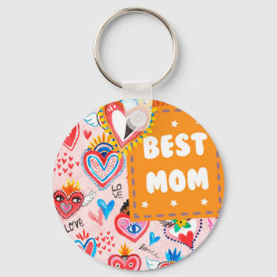 Bästa Mamma-färgade mexikanska örter Mors dag Nyckelring