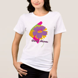 Bästa mamma färgglada trendiga design t shirt