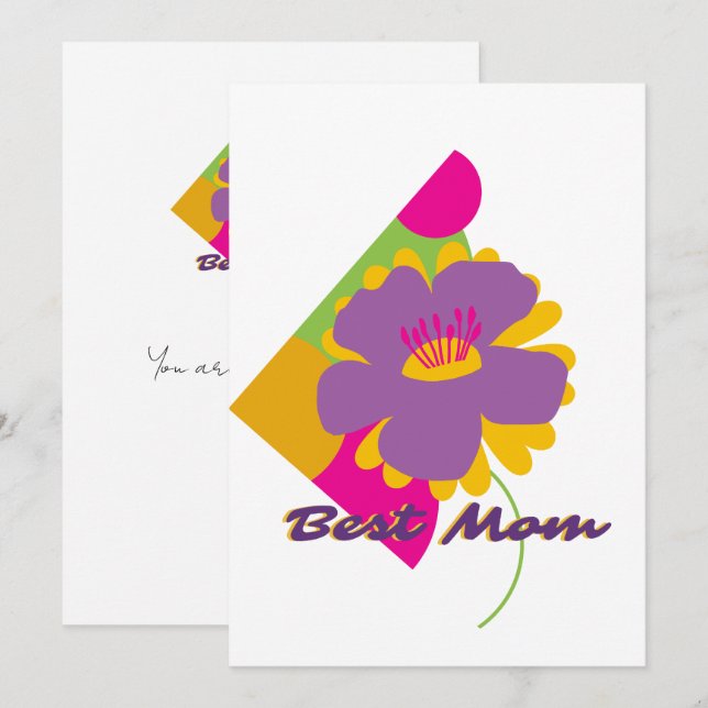 Bästa mamma Färgrik Trendig design (Fram/baksida)