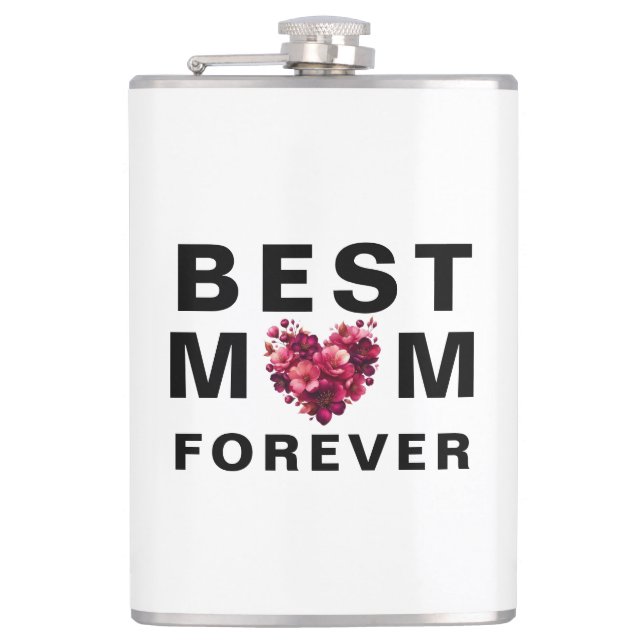 Bästa MAMMA för alltid - Chic- och kompakt present Fickplunta (Framsidan)