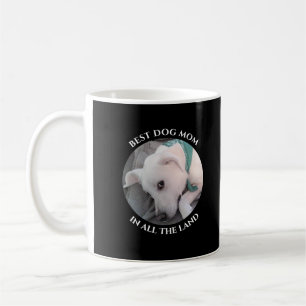 Bästa Mamma-foto av Cute White Puppy-Hund kaffe, H Kaffemugg