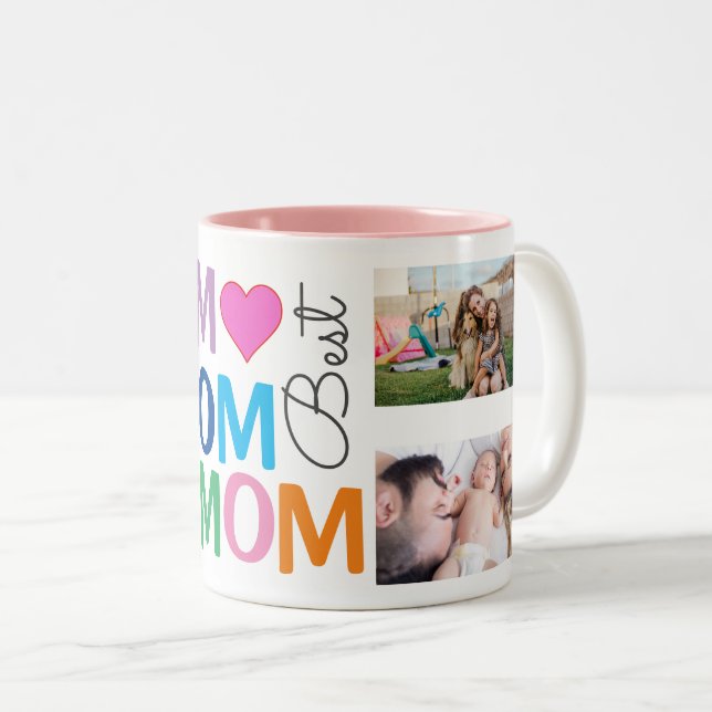 Bästa mamma-foto Två-Tonad mugg (Framsida höger)