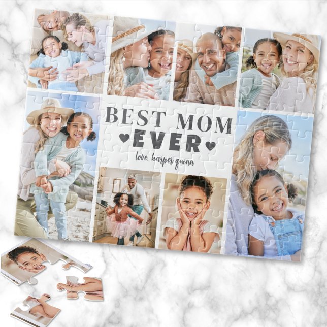 Bästa mamma fotocollage pussel (Best Mom Photo Collage jigsaw puzzle)