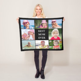 Bästa Mamma-fotokollage Fleecefilt