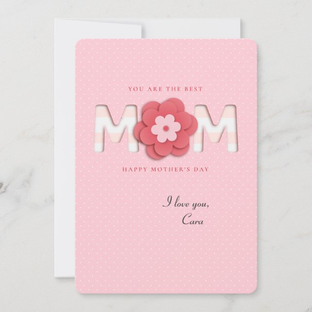 Bästa Mamma-fotokort Inbjudningar (Framsida)