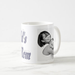 Bästa Mamma-fototext grått-text Kaffemugg