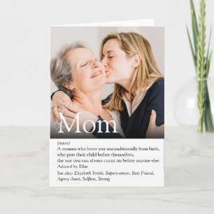Bästa mamma genom tiderna Definition Foto Kort