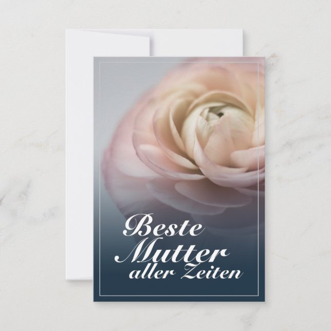 Bästa mamma genom tiderna med stor rosa ros (Framsida)