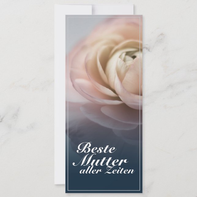 Bästa mamma genom tiderna med stor rosa ros (Framsida)
