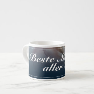 Bästa mamma genom tiderna med stor rosa ros espressomugg