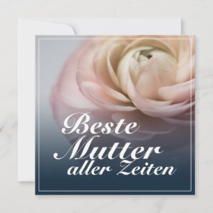 Bästa mamma genom tiderna med stor rosa ros julkort