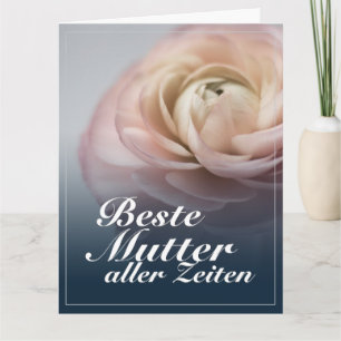 Bästa mamma genom tiderna med stor rosa ros kort