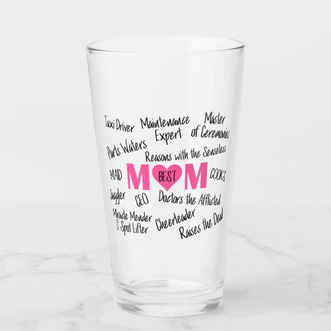 "Bästa Mamma" Glaskopp (Framsida)