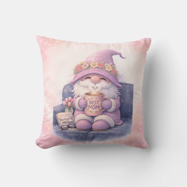 Bästa Mamma Gnome Kastkudde 40x40 Kudde (Framsida)