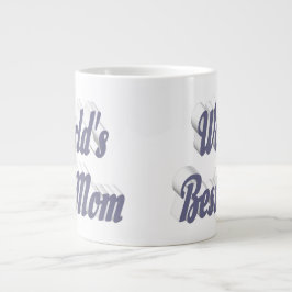 Bästa mamma grå halva texten jumbo mugg