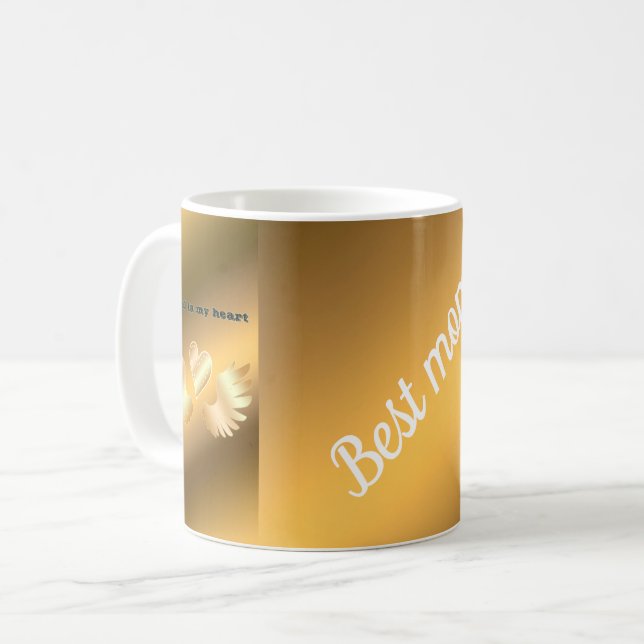 Bästa mamma GULD Kaffemugg (Framsida vänster)