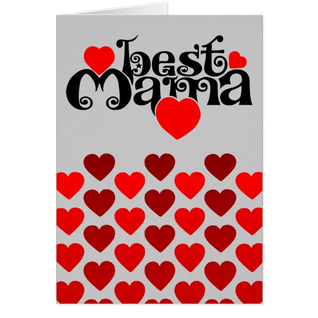 Bästa Mamma Hälsningskort (Framsidan)