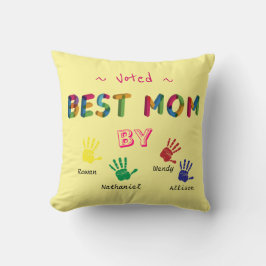 Bästa Mamma Hand-konsten på Gult Analize Kudde