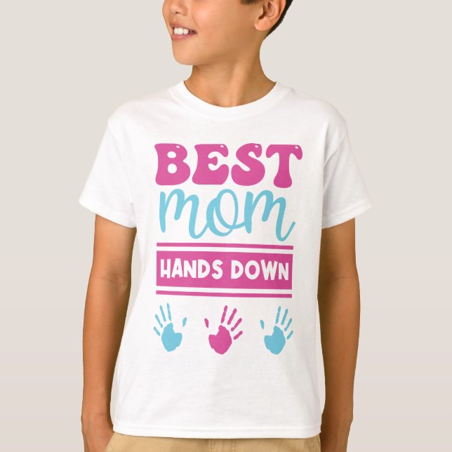 Bästa mamma Händer nere - Kids T-shirt (Framsida)