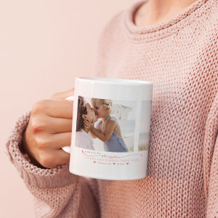 Bästa mamma   Handskriven tre-fotokollage Kaffemugg