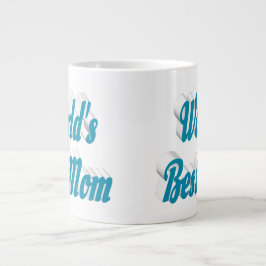 Bästa mamma himmelsblå halv text jumbo mugg