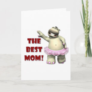 Bästa Mamma-hippo-kort Kort