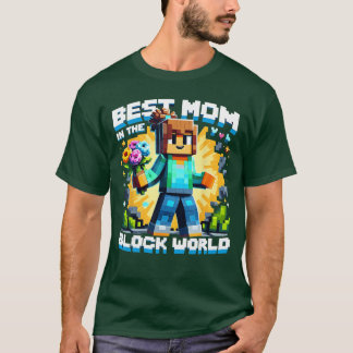 Bästa mamma i Block World Piel Gaming Mors dag T Shirt