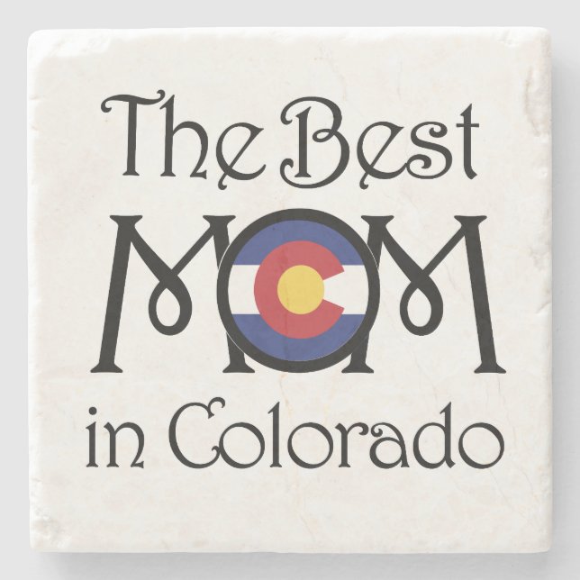 Bästa Mamma i Colorado Stenunderlägg (Framsidan)