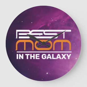 Bästa MAMMA i galaxy-akrylväggsklocket Stor Klocka