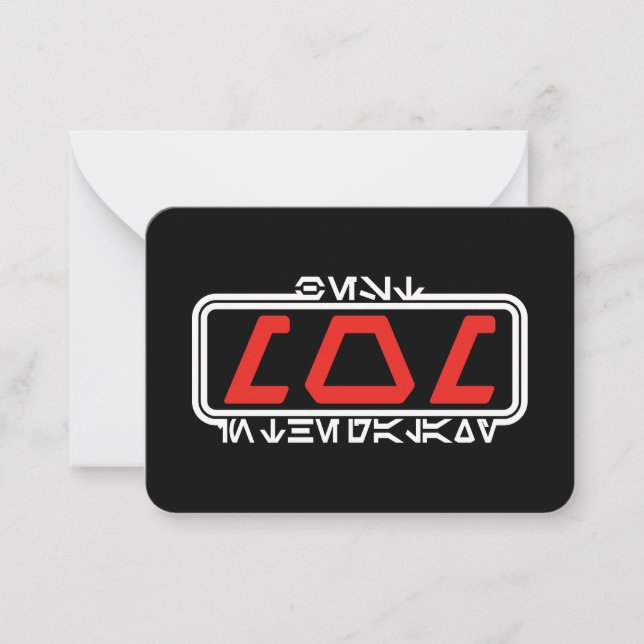 Bästa Mamma i Galaxy (Aurebesh) Anteckningskort (Framsida)