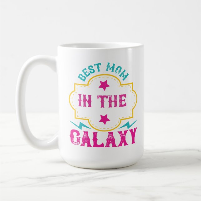 Bästa Mamma i Galaxy Kaffemugg (Vänster)
