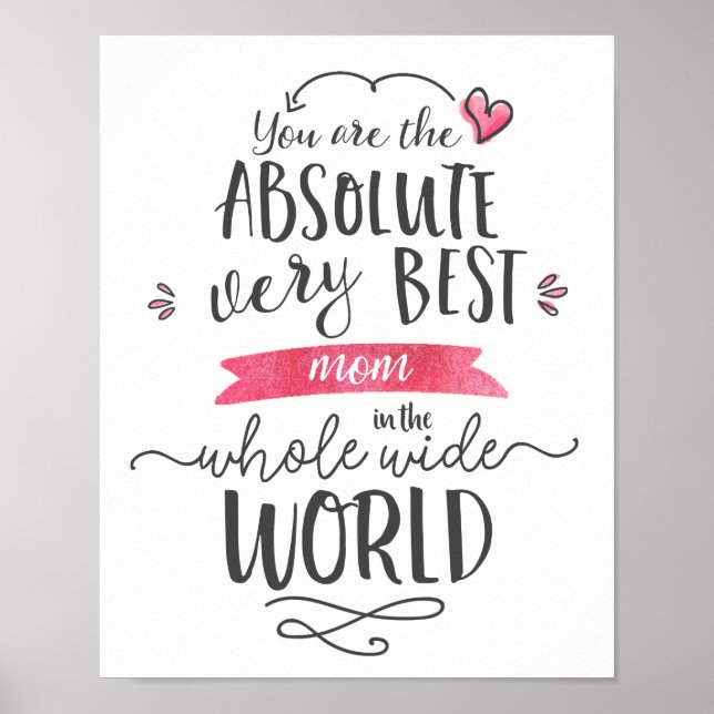 Bästa Mamma i hela världen Poster (Framsidan)