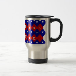 Bästa Mamma i Patriotic Diamond Shape Resemugg