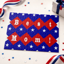 Bästa mamma i patriotisk diamantform