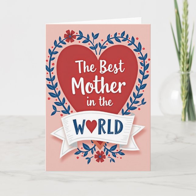Bästa mamma i världen-kort kort (Framsida)