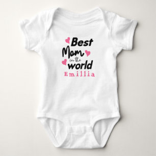 Bästa mamma i världen Personligt namn Söt T Shirt